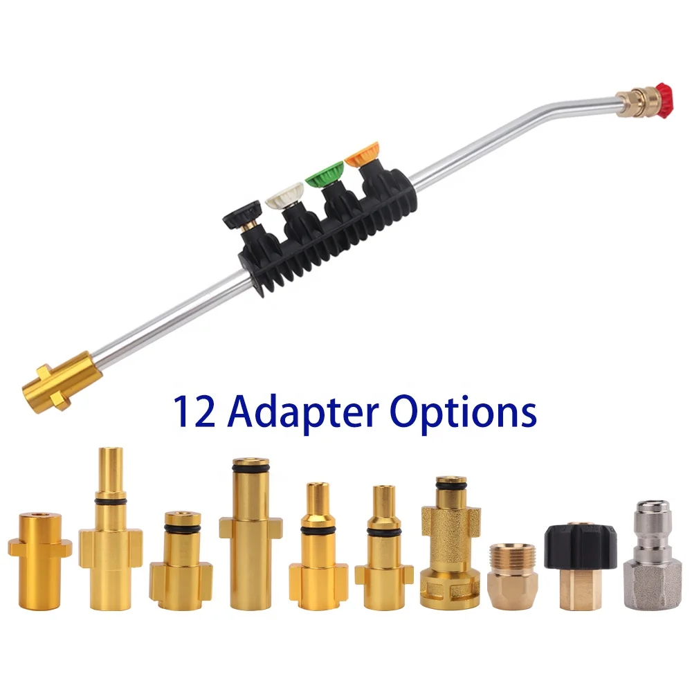 Pressure Washer Spray Gun Wand Lance Nozzle Tips Power Washer Jet Spray Wand Lance for Karchers High Pressure Cleaner