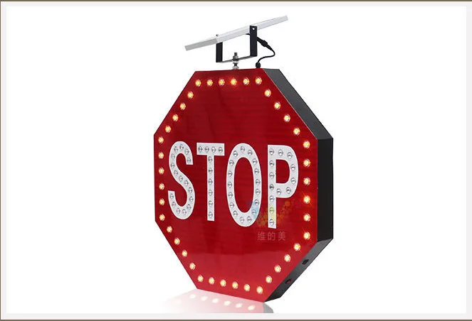 
solar led Road warning School bus warning STOP Sign arm signal 