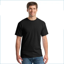 OEM Mens cotton o-neck t-shirt sublimation Plain t shirt Custom Logo Printed Black unisex tshirts