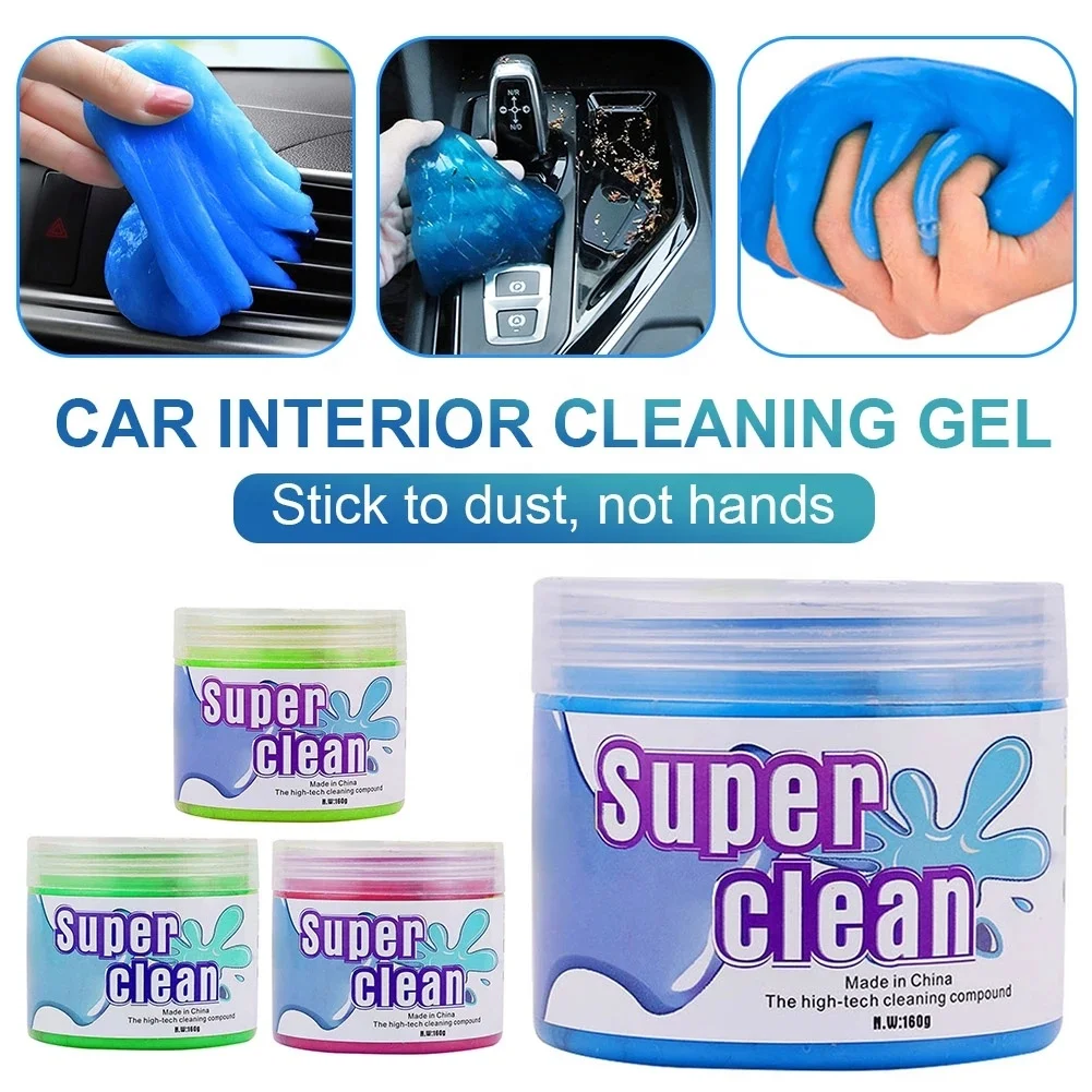 160g Super Dust Cleaner Clay Car Interior Cleaning Gel Dust Remover Cleaning Slime Detailing Putty Keyboard Air Vent Computer