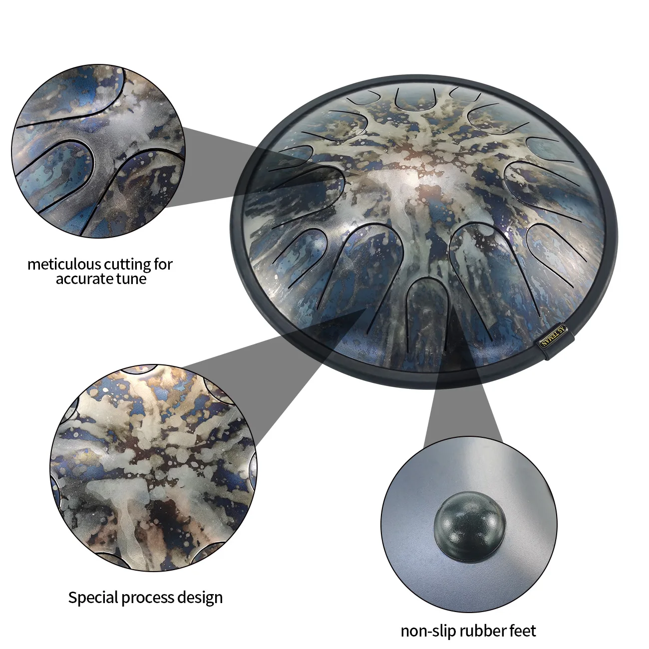 ASTEMAN Steel Tongue Drum Universe series Starlight 14 inch 14 tone C key