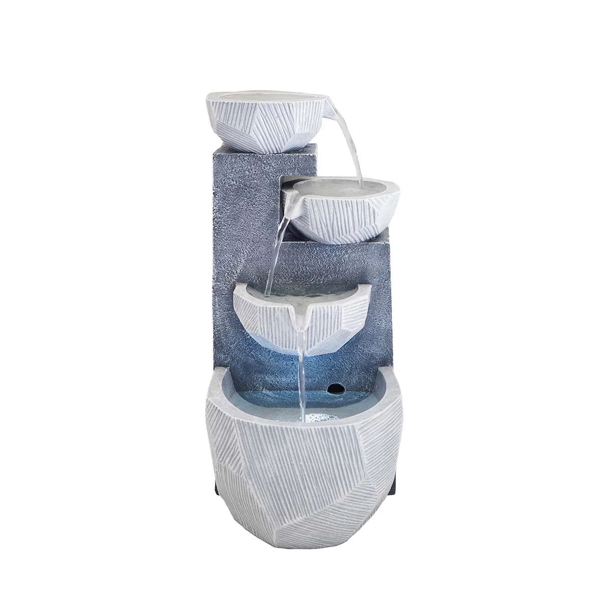 Best Selling Outdoor Solar Water Fountain with 4 Tires Horse Garden Cascading Water Feature IP68 Rate Pump Top Seller in Europe