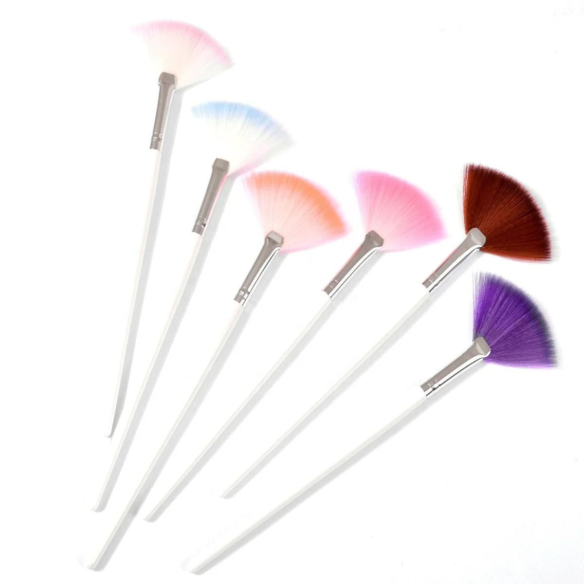 Customized logo Facials Mask Applicator Fan Brushes Cosmetic Glycolic Acid Peel Mask Brush