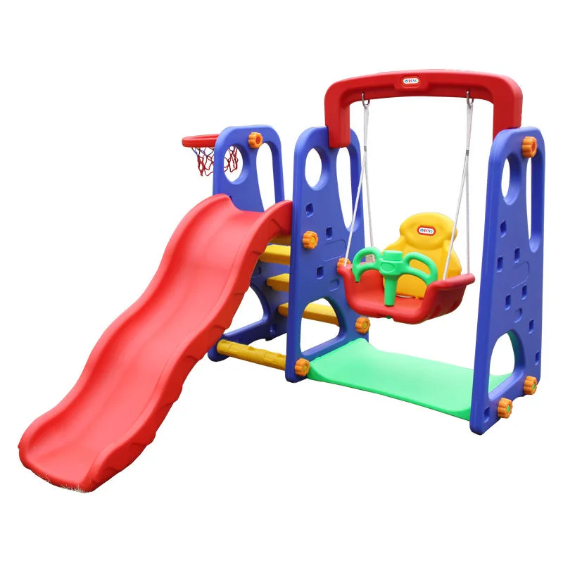 Indoor Plastic Playground Set with Swing and Slide Educational Sports & Entertainment Toys for Kindergarten and Preschool Kids