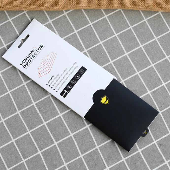 Mobile phone screen protectors packing box customized tempered glass package matte gloss lamination