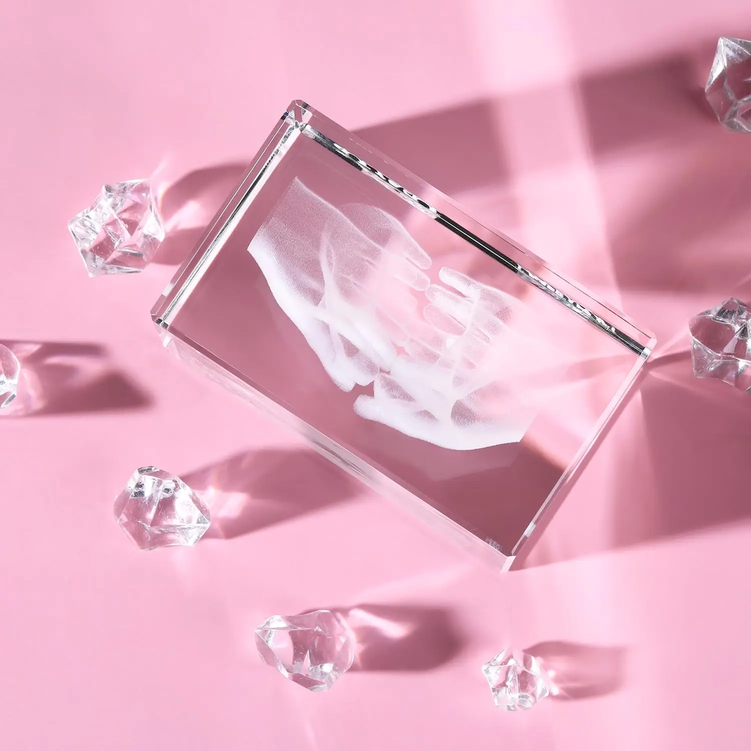 Sold by the manufacturer 3D crystal gift for lovers with bottom engraving Best for festival presents