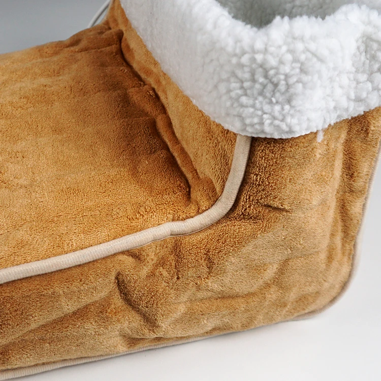 220V Washable Fleece Cover Electric Foot Heating Slippers Heated Booties Foot Warmer