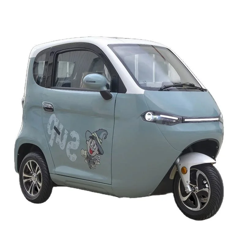 EEC 2000w 60v 58ah 110km 3 Wheel 3 Seat Enclosed Electric Rickshaw Tricycle Moped Tuk Tuk Car 2 Door
