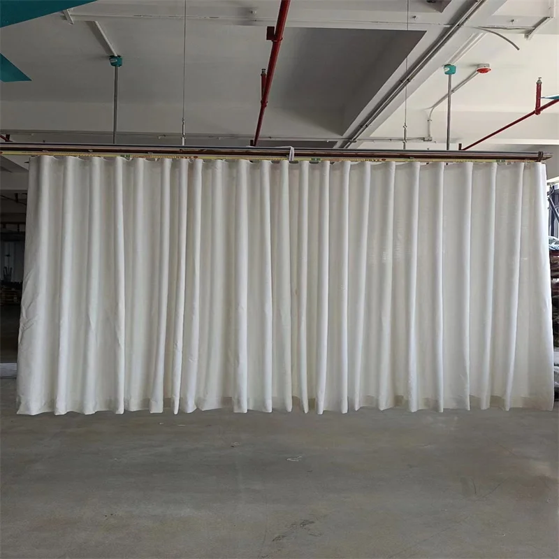 Remote Control Electric Ripple fold Sheer Drapery Motorized Window Curtain