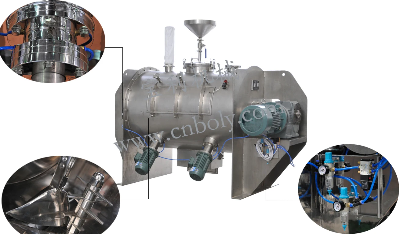 Stainless Steel Baking Premix Powder Mixing Line Plough Shear Powder Mixer Blender