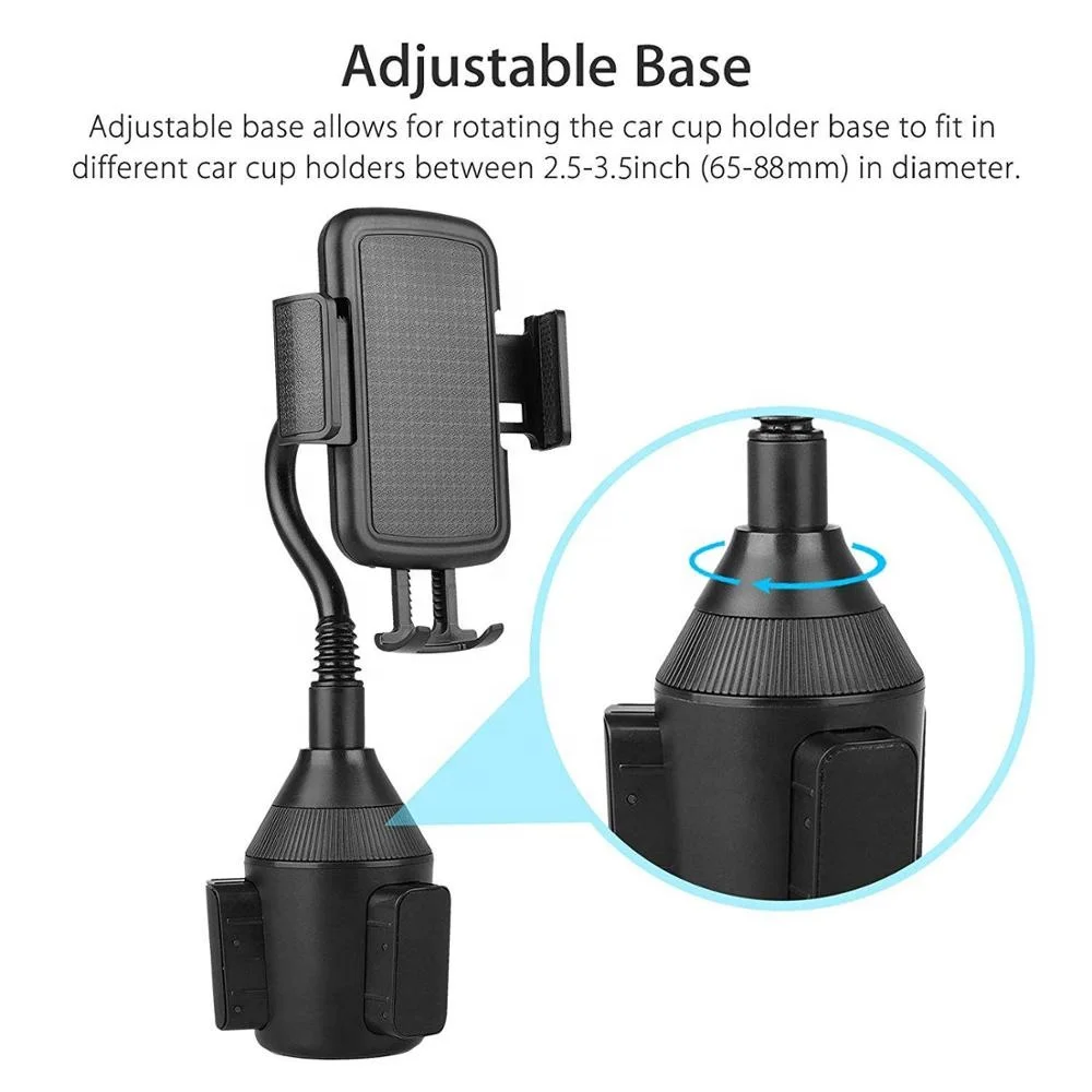 Starsky Car Cup Holder Phone Mount, Long Gooseneck Cell Phone Cup Holder with 360 Degree Rotatable Cradle