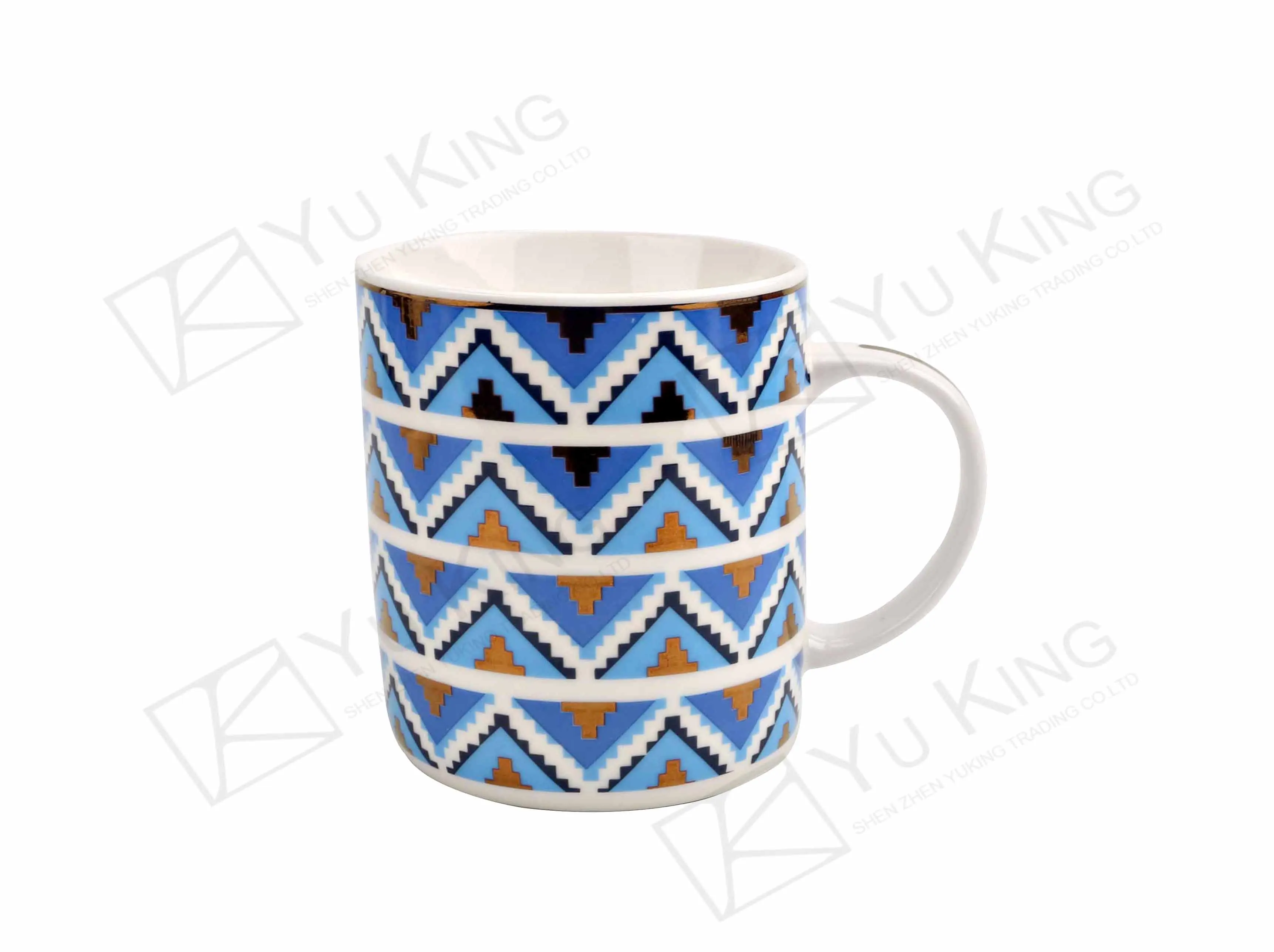 China 2019 Hot New Arab Ceramic Ethiopian Coffee Cup Set with Cup and Saucer Blue Pattern Support Customization