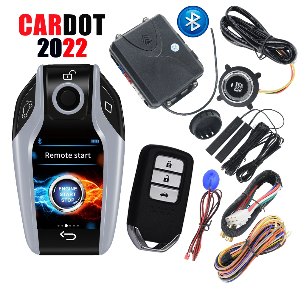 Drop Shipping KOL Cardot Remote Starter Engine Push Start Stop Button Keyless Entry System Car Key Car Alarms