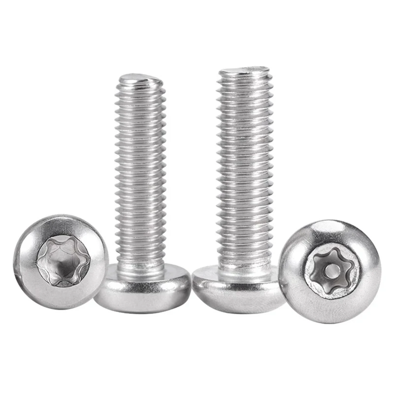 Torx Anti-Theft Safety Screws M3 M8 18mm White Tamper Evident Proof Resistant Security Number Plate Screws M6