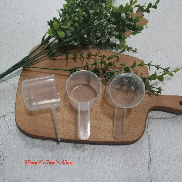 Clear Plastic Measuring Spoon scoop for Powder Granules Pet Food Scoop 35g 70ml 70cc short handle