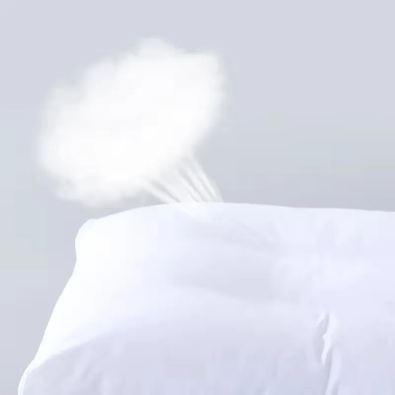 Pure white five-star hotel three-dimensional high rebound pillow single velvet pillows & cushions