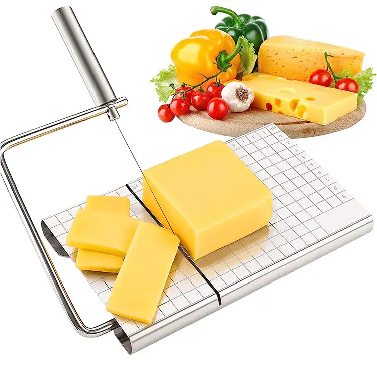 Multifunctional Stainless Steel Butter Ham Cheese Board Slicer Cheese Cutter Slicer with scale