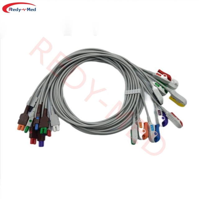 Compatible With GE CASE stress mac 5000 10Lead ECG Leadwire,Grabbers/Clip,IEC/AHA,2104749-001