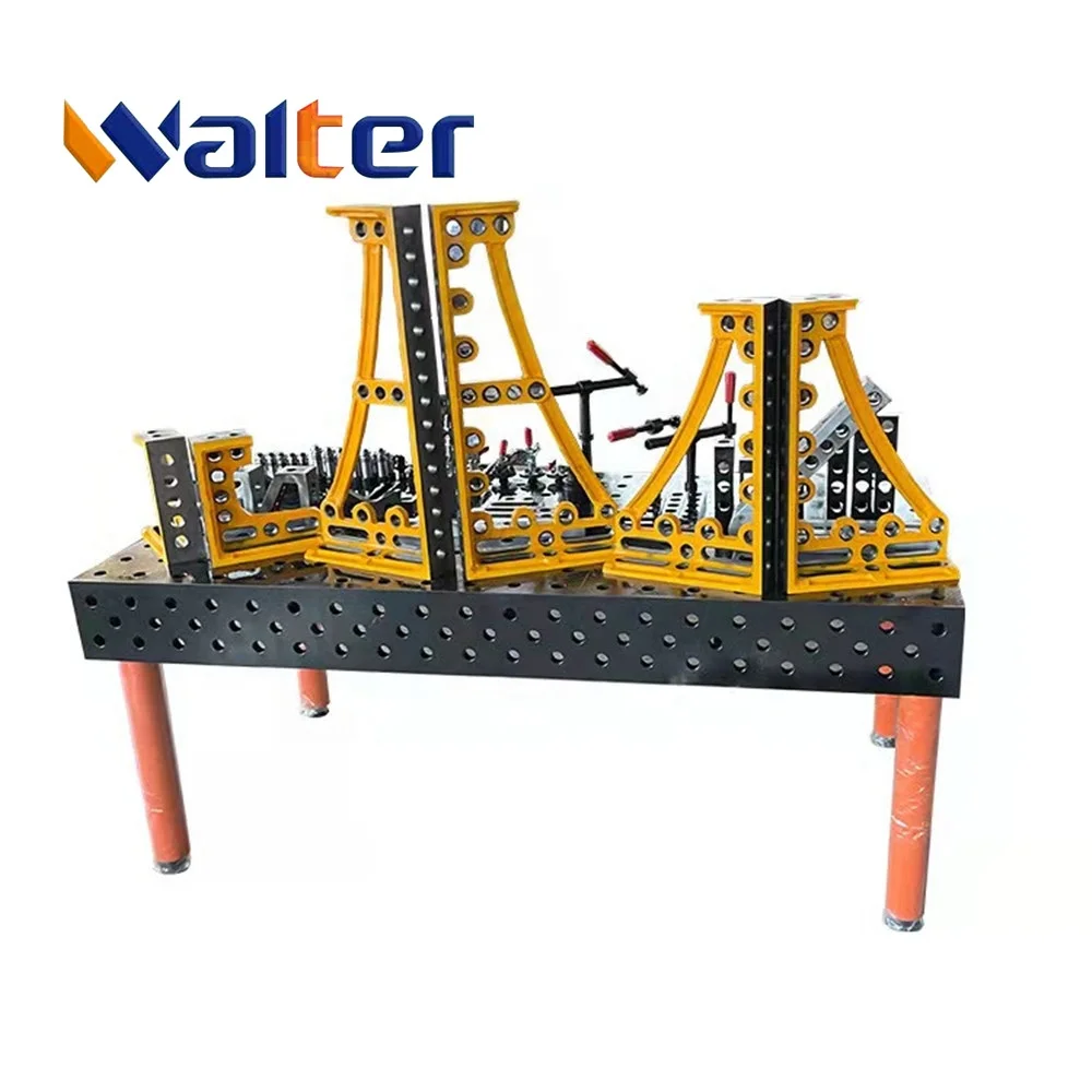 3D Steel Q355 Nitrided welding table with complete kits accessories D28 D16 stops spacer block cast iorn OEM  3D welding table