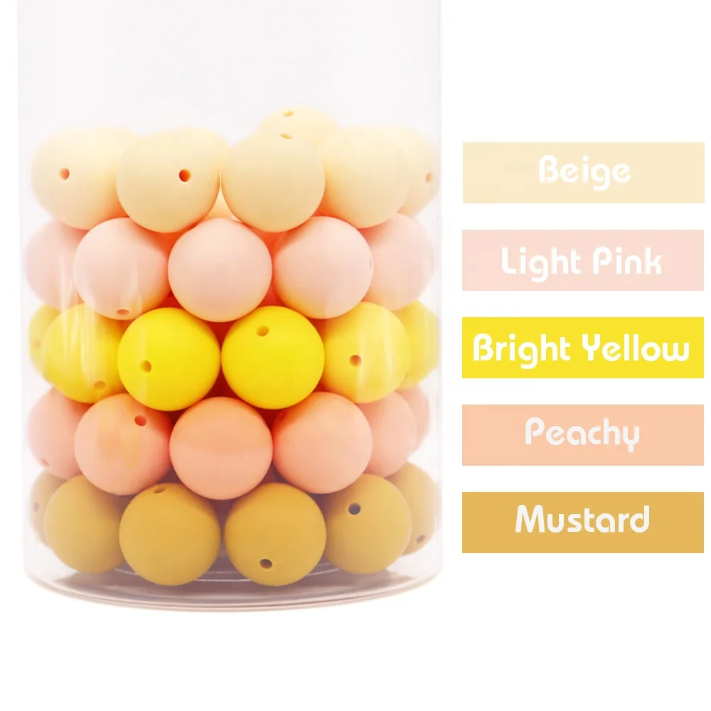 
2021 Chinese Factory High Quality Baby Chewable Abacus Shaped Silicone Teether Beads 
