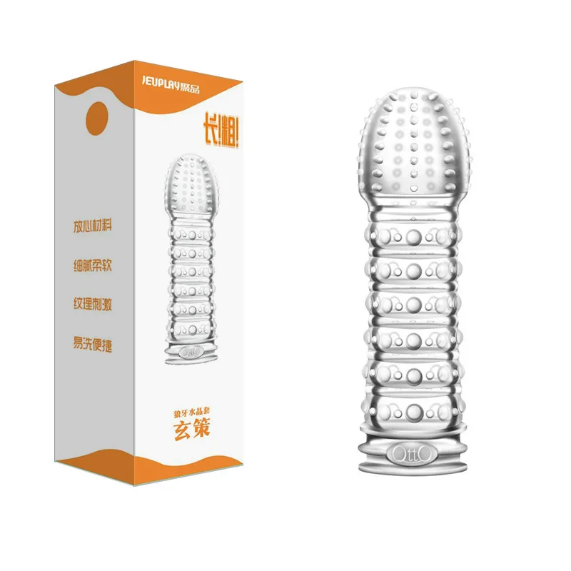 С украшением в виде кристаллов пунктирной линии захватывающие презервативы силикагелевый мужской многоразовый моющийся Экстра пунктирной линии Дракон презерватив для задержки завершения полового акта, для мужчин