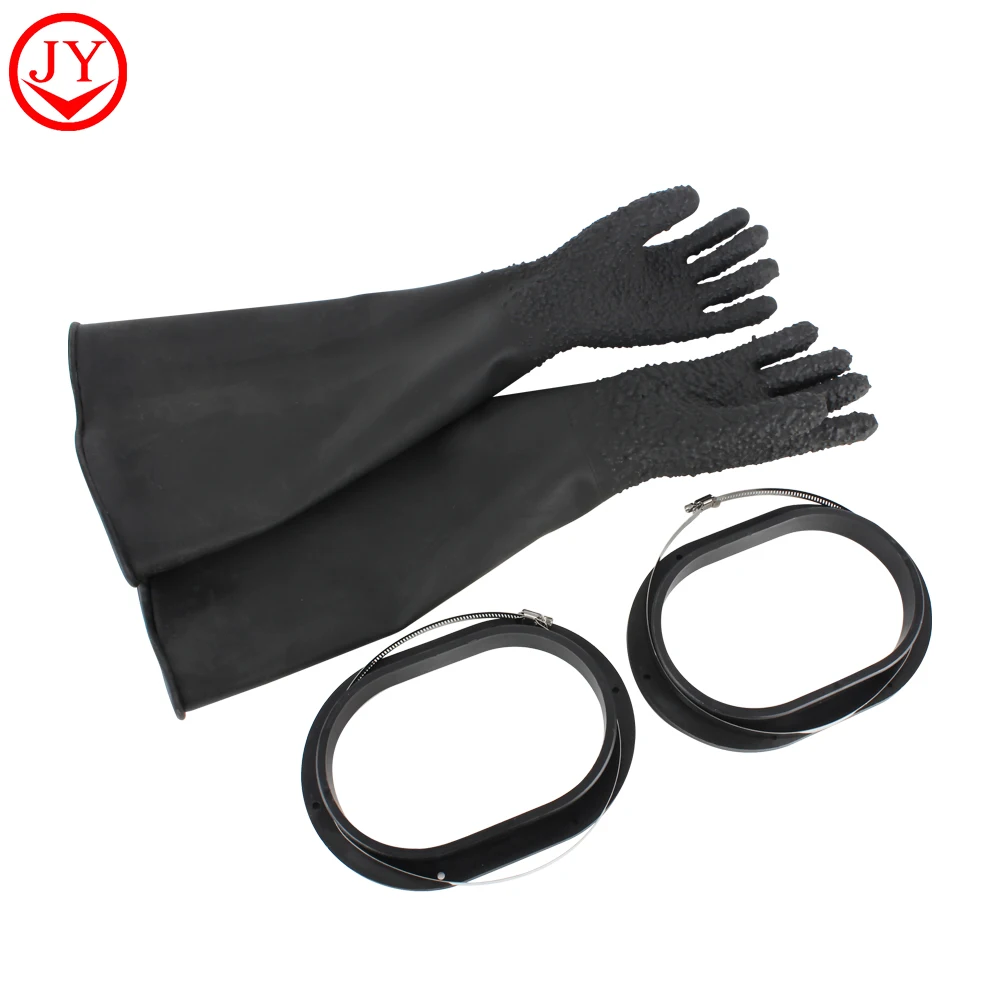 Sandblasting glove equipment ring sandblaster gloves sandblasting rubber gloves China Factory