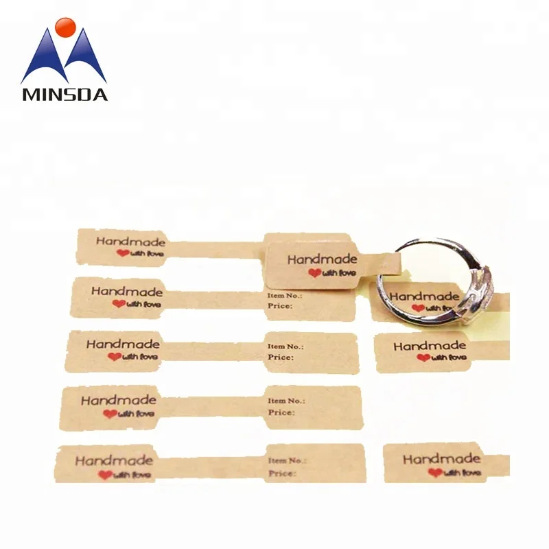 Minsda Eco-Friendly Manufacture Jewelry Brand Label Custom Jewellery Sticker Price Tags