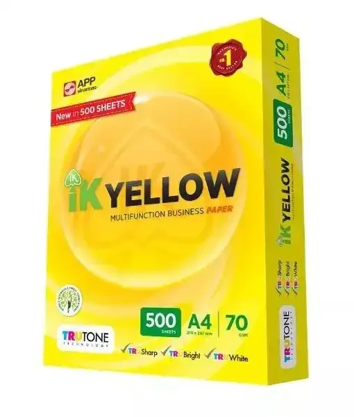 IK желтая копировальная бумага A4 Дешевая Бумага 70gsm 75gsm 80gsm