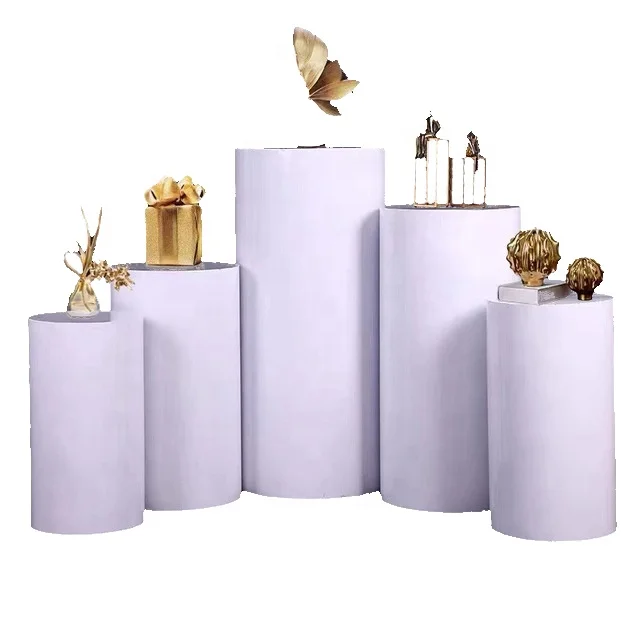 Plinth Circle Donut White Wall Acrylic-plinth Plinths Decoration Velvet Acrylic Round Backdrop