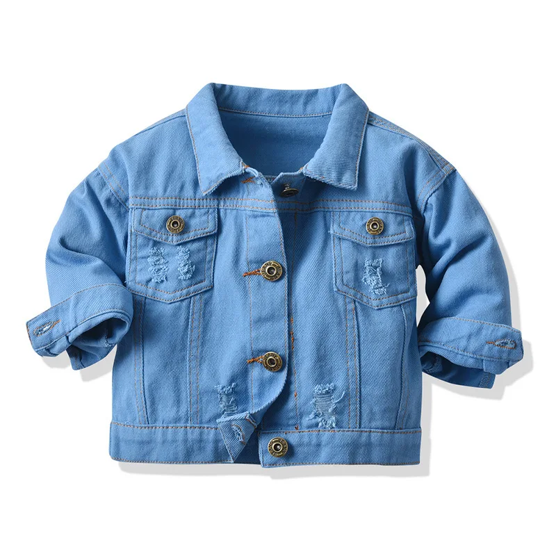 kids denim coat baby girls and boys jackets children casual tops outfits