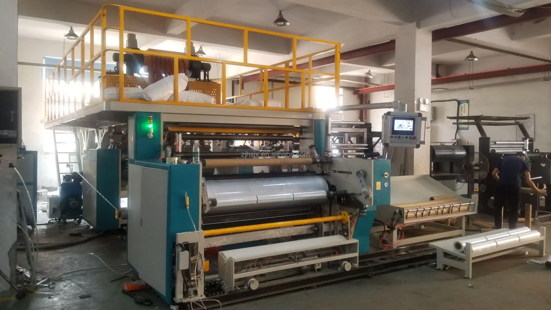 LYM-1500x3C high speed 3 layer machine protection stretch film 23 microns stretch film making machine