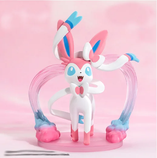 Authentic product authorization Pokemo Ebo family hand do fairy moon fairy tide play decorating piece action figures