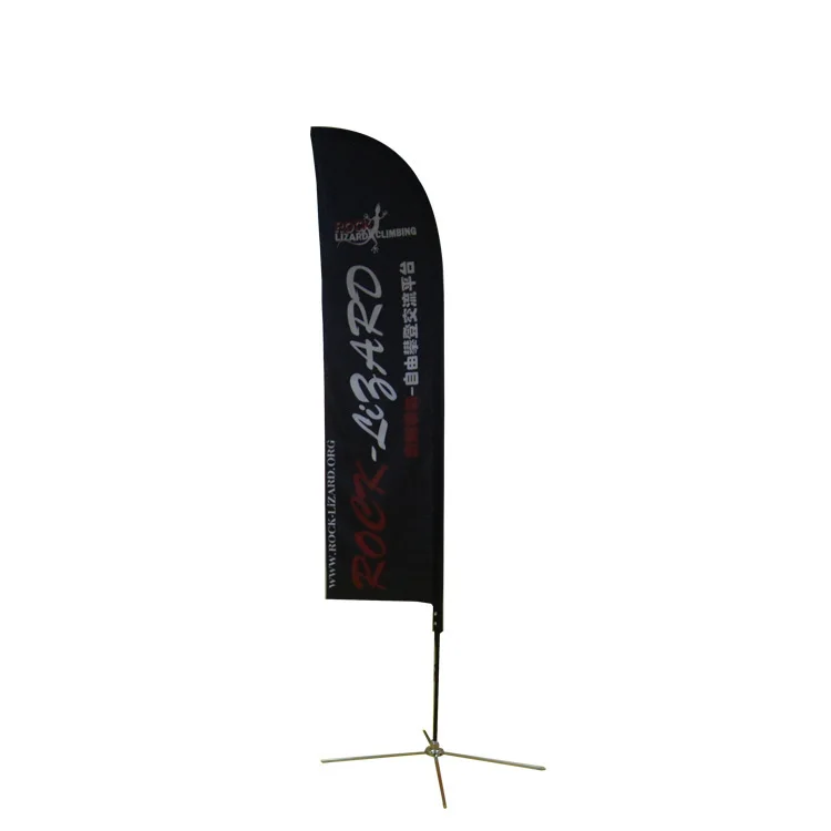 Outdoor factory customized professional aluminum tube feather teardrop beach flag banner