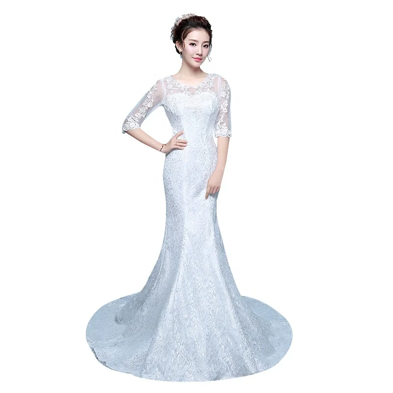 New Arrival Fish Tail Wedding Dress Plus Size Tail Bridal Satin Mermaid Bridal Gowns Bride Fashion Dresses