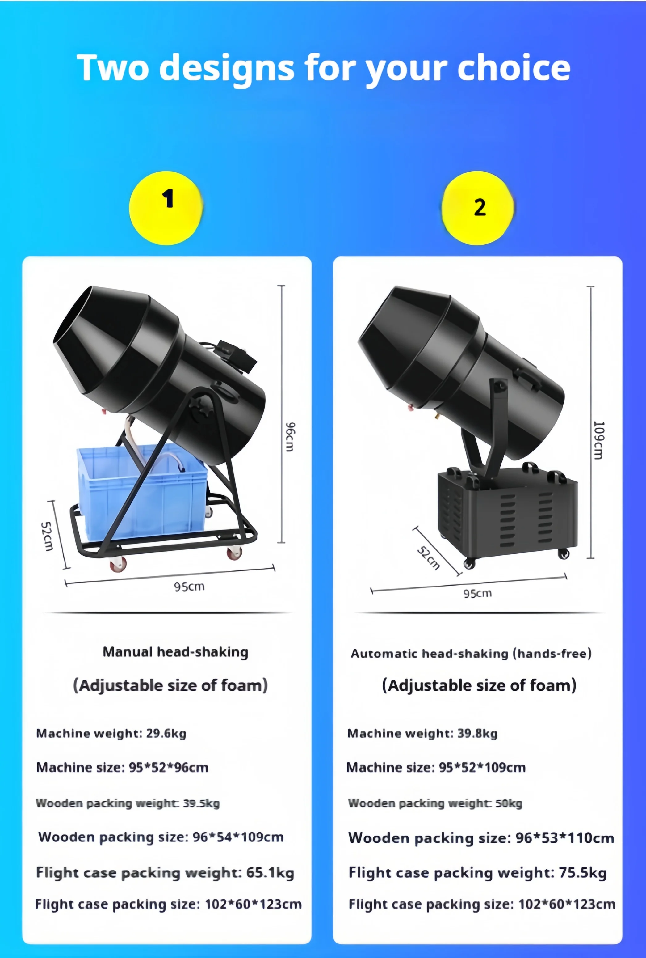 Large Power  indoor Outdoor Night Club Disco Spray Jet Foam Cannon Party Foam Machine