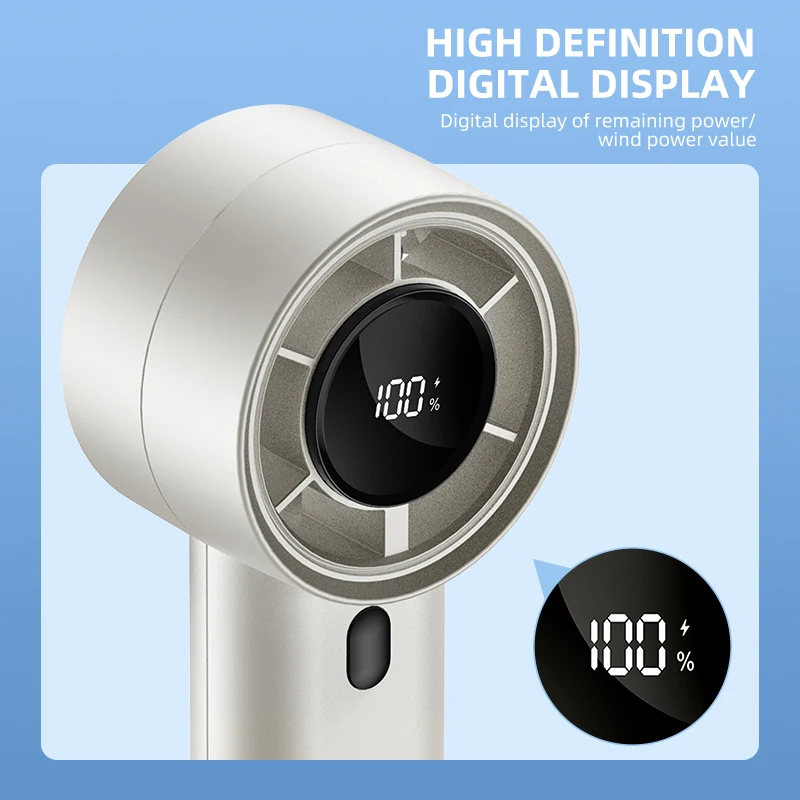 Minigo Factory High Speed Low Noise Mini Turbo Fan Rechargeable Handheld Portable Fan