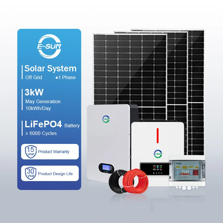 10KW Off Grid Solar Energy System 3KW 5KW Hybrid Solar Power Systems Home Solar Panel Inverter LifePo4 100ah Complete Kit Set