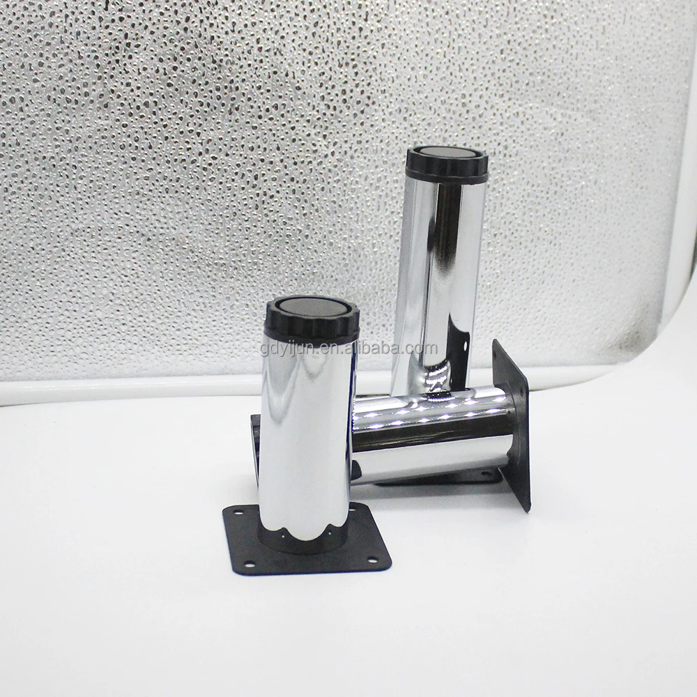 Cheap straight tube iron material grey color sofa leg cylindrical shape aluminum sofa accessories legs