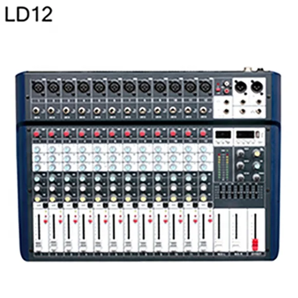 studio master audio mini mixer LD12 professional 12 channeL audio mixer with MP3 in good sell