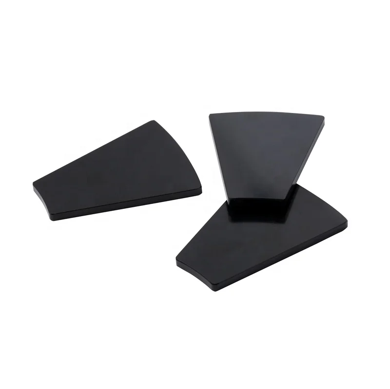N42 High Quality Low Moq Rare Earth Arc Segment Magnet Black Epoxy Neodymium Magnet For Motor