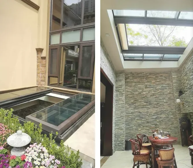 Swing Open Style High Quality Skylight Window smart glass roof skylight with tempered glass and soundproof features