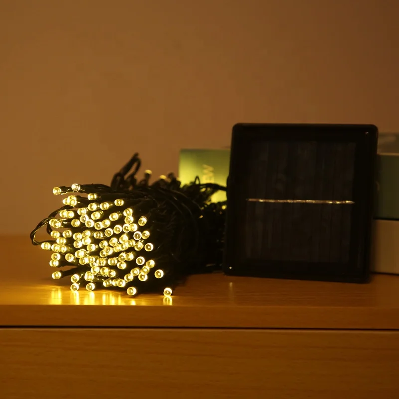 Holiday Lighting Outdoor Decoration Waterproof 12m Street Christmas Solar Fairy Lights Led String