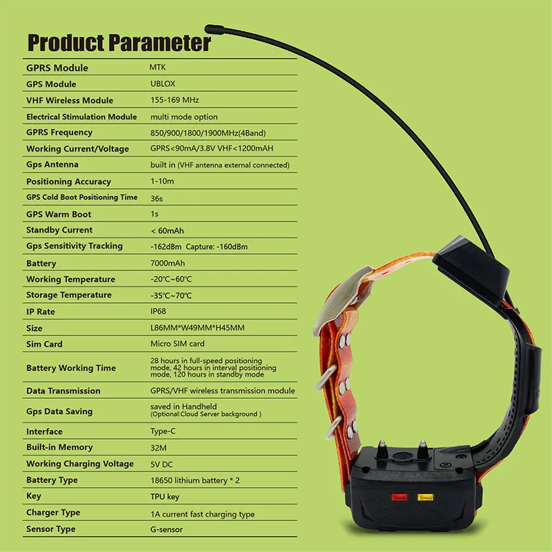 Advanced GPS VHF Dog Tracker for Hunting - Real-Time Location Monitoring