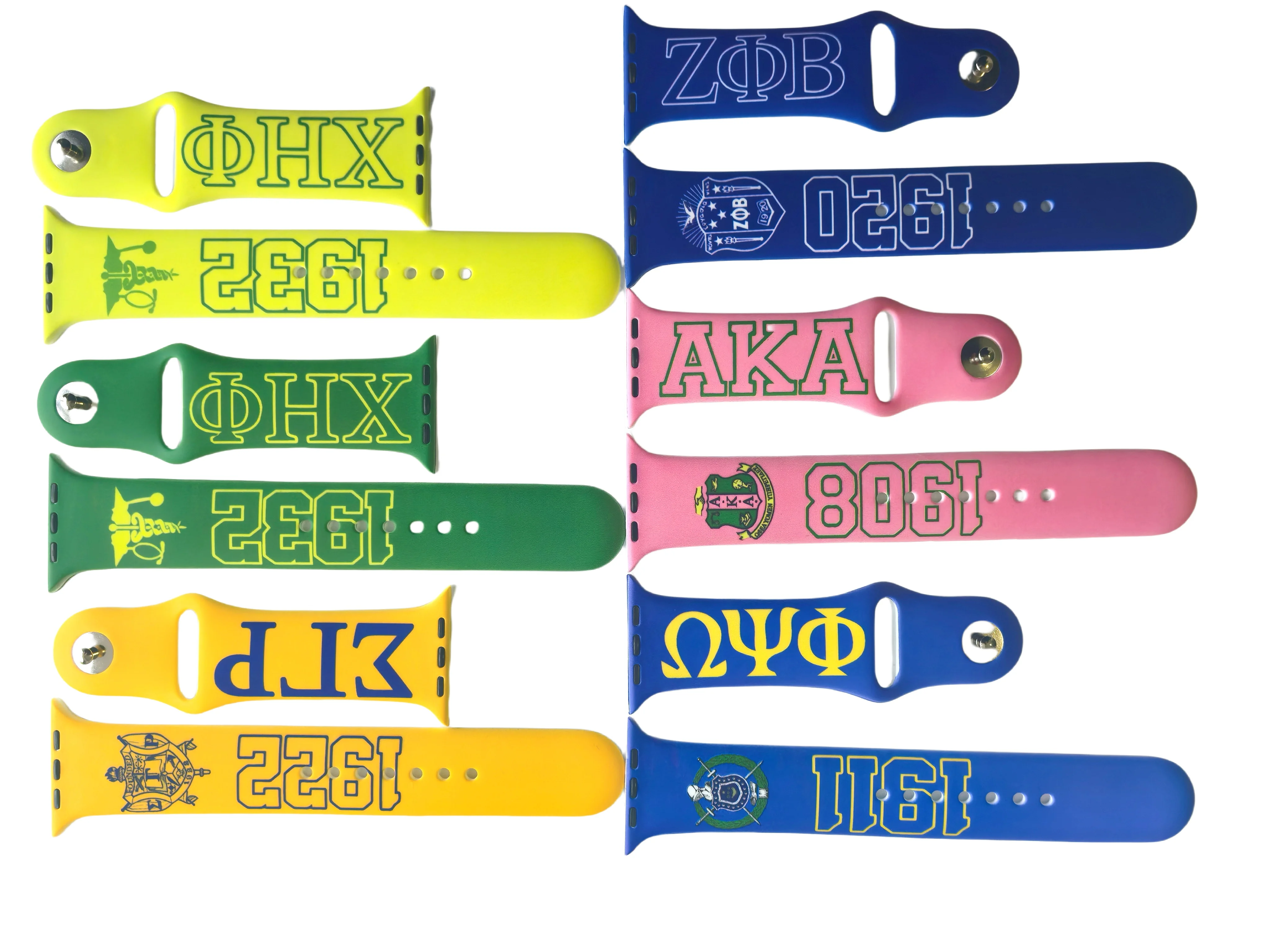 Zeta Греческая группа силиконовый ремешок для часов индивидуальный логотип