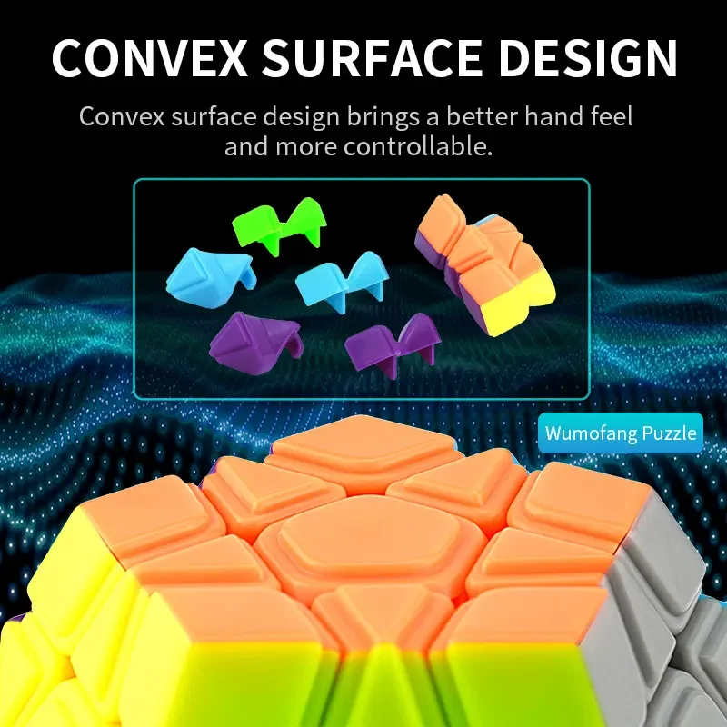 Custom MOYU Meilong Windmill Twist Puzzle Cube DIY Stickerless ChildrenBrain Fidget Magic Cube Toys Kids Christmas Gift