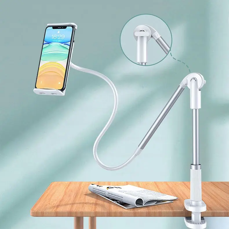 2022 Flexible Universal Mobile Phone Holder For iPad telescopic phone holder bed gooseneck mount tablet bracket arm