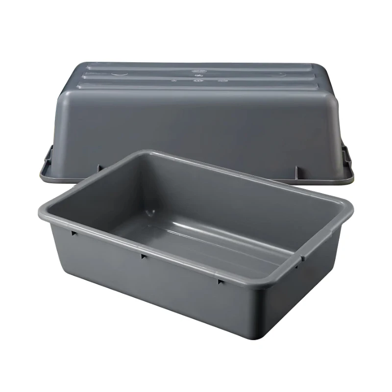 Grey Basin Bus Box Plastic Kitchen Tote Plastic PP Tote Box Wash Tub