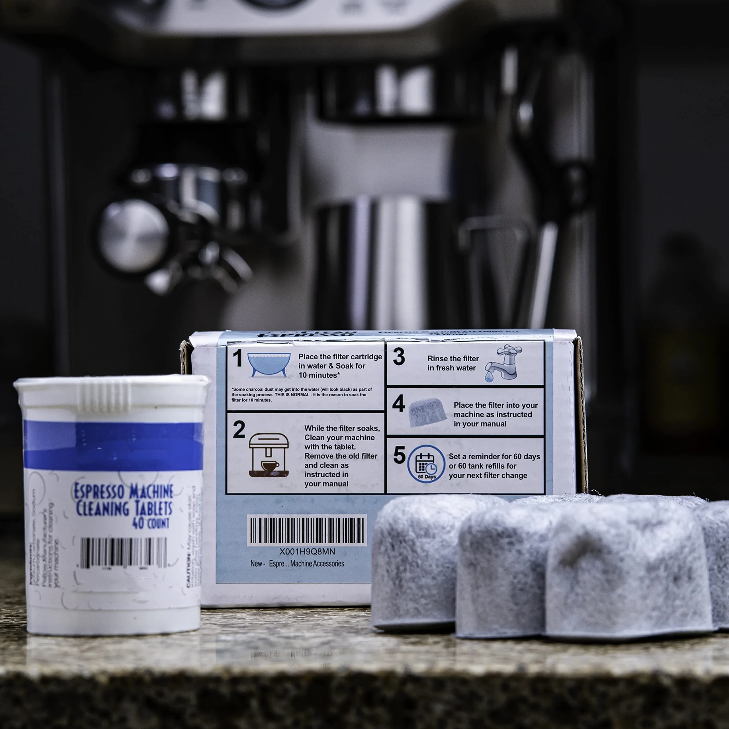 Machine Cleaner Tablets And 6 Filters For Breville Machines Cleaning Tablets & Replacement Water Filters