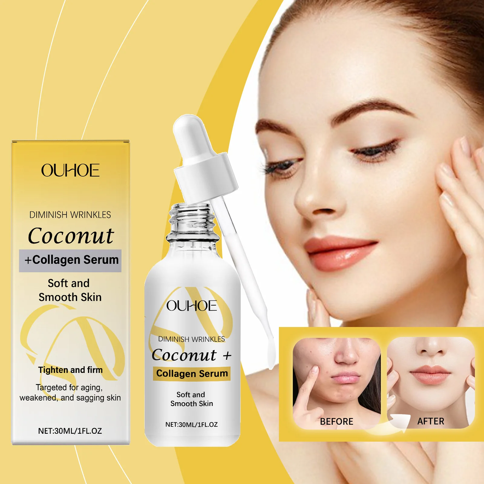 Luxury Manufacturers Ship Hyaluronic Acid Facial Essence Milk To Brighten The Skin, Moisturize And Anti-Wrinkle Facial Serum