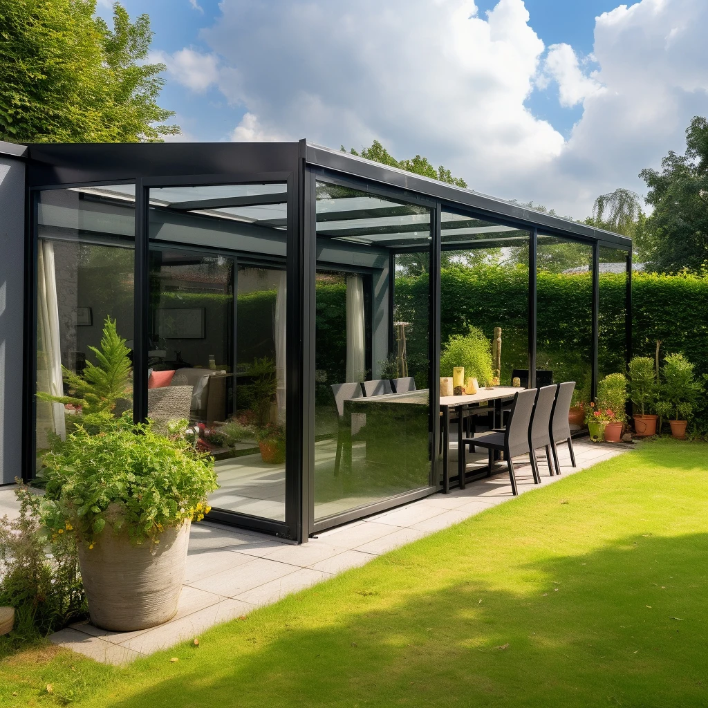 Customized Thermal-break Soundproof Residential Sun Room Outdoor Aluminum And Glass Sunroom For Solarium With sliding door